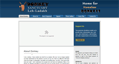 Desktop Screenshot of donkeysanctuary.in